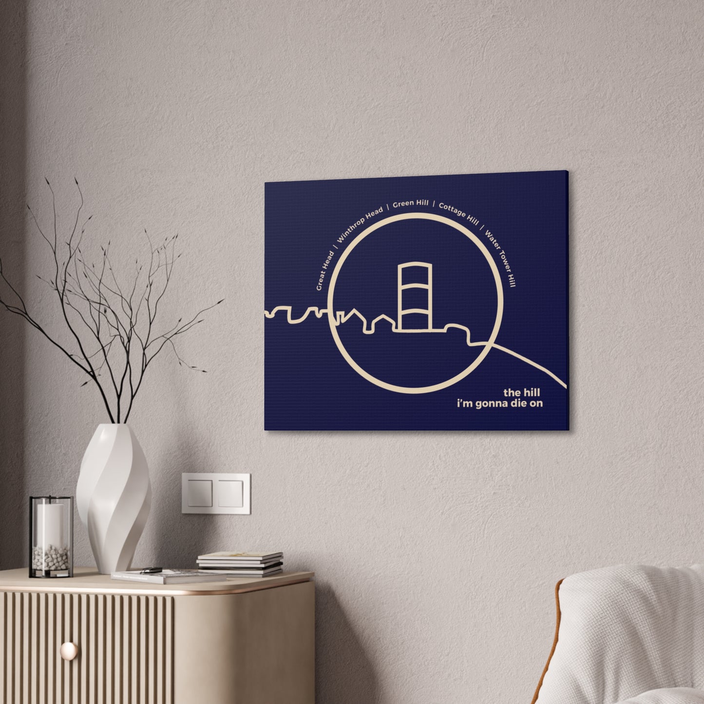 the hill i'm gonna die on - Winthrop, MA - canvas print