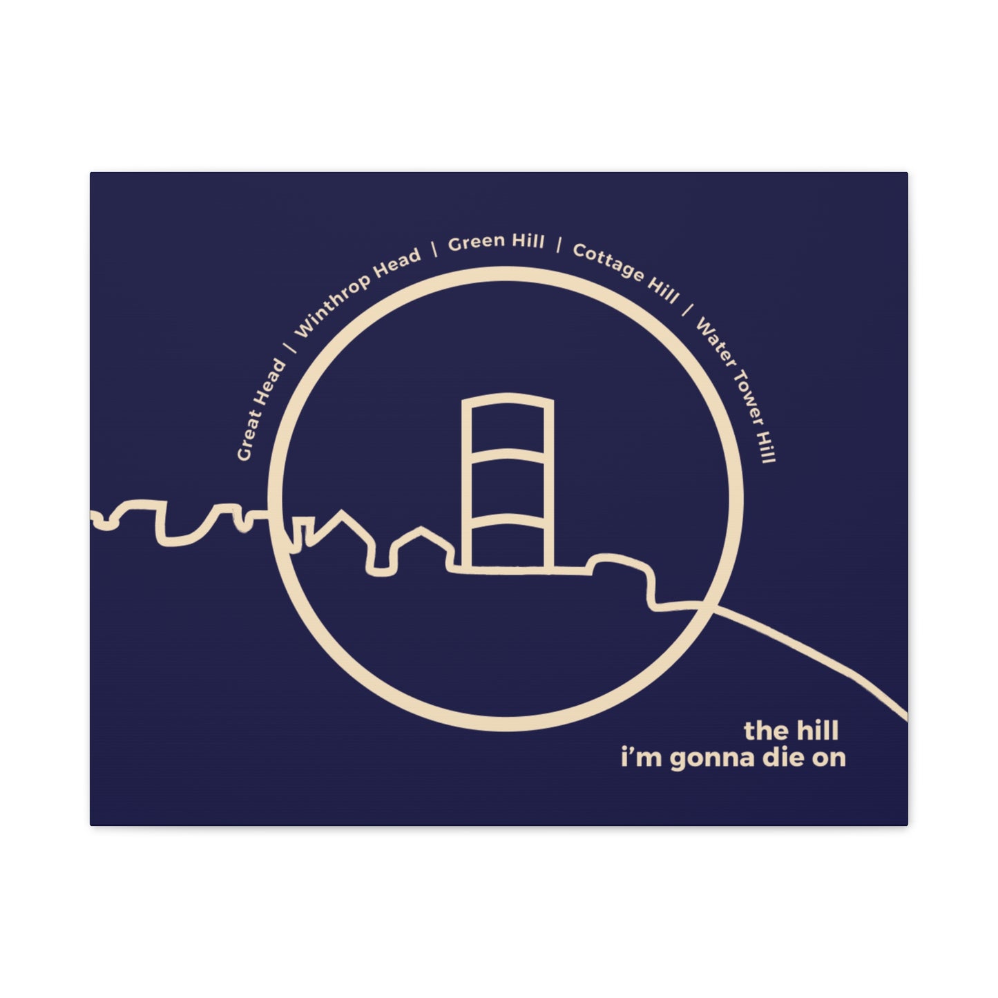 the hill i'm gonna die on - Winthrop, MA - canvas print