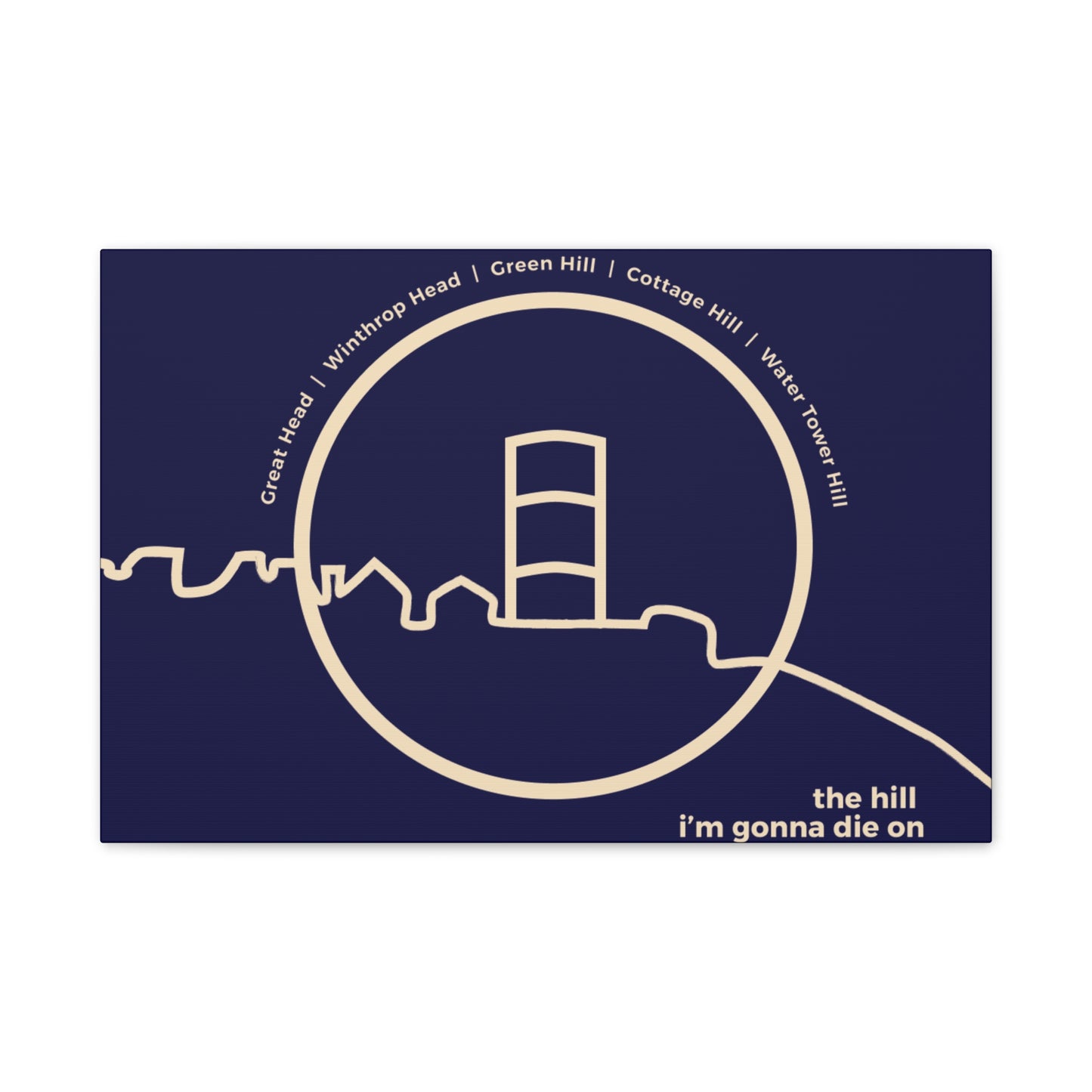 the hill i'm gonna die on - Winthrop, MA - canvas print