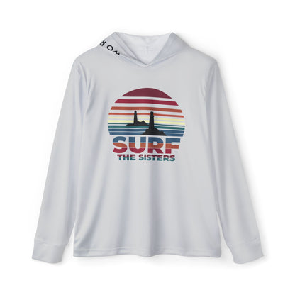 Surf the Sisters - Winthrop, MA - Longsleeve Beach Hoodie (Light Gray)