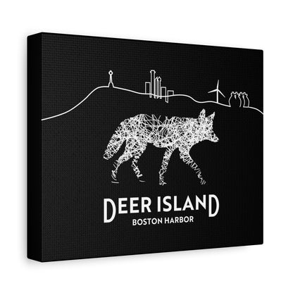 Deer Island Coyote - Winthrop, MA - Canvas Print