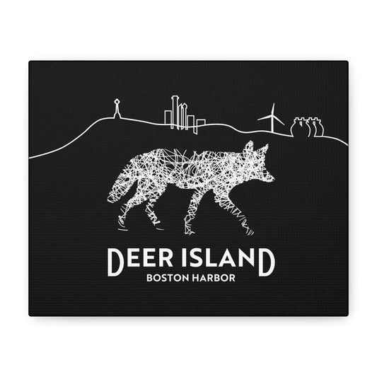 Deer Island Coyote - Winthrop, MA - Canvas Print