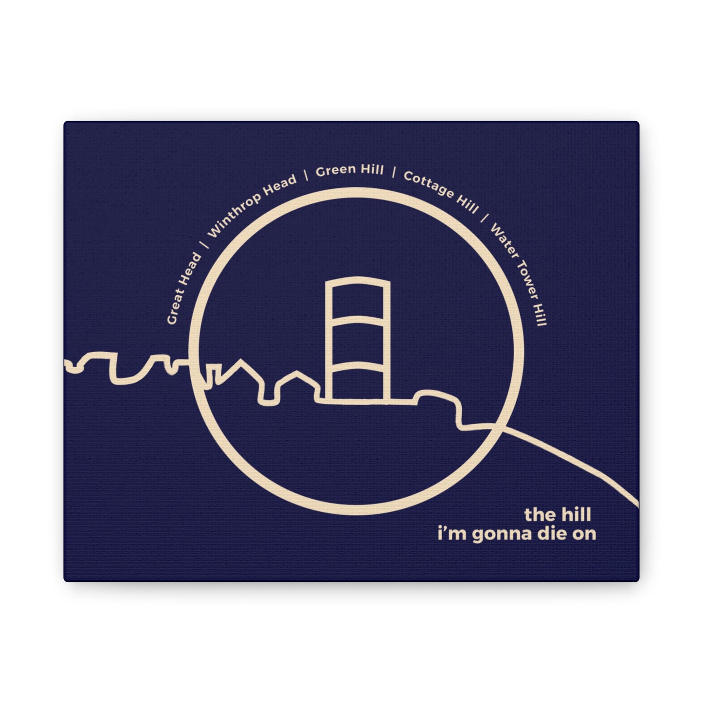 the hill i'm gonna die on - Winthrop, MA - canvas print