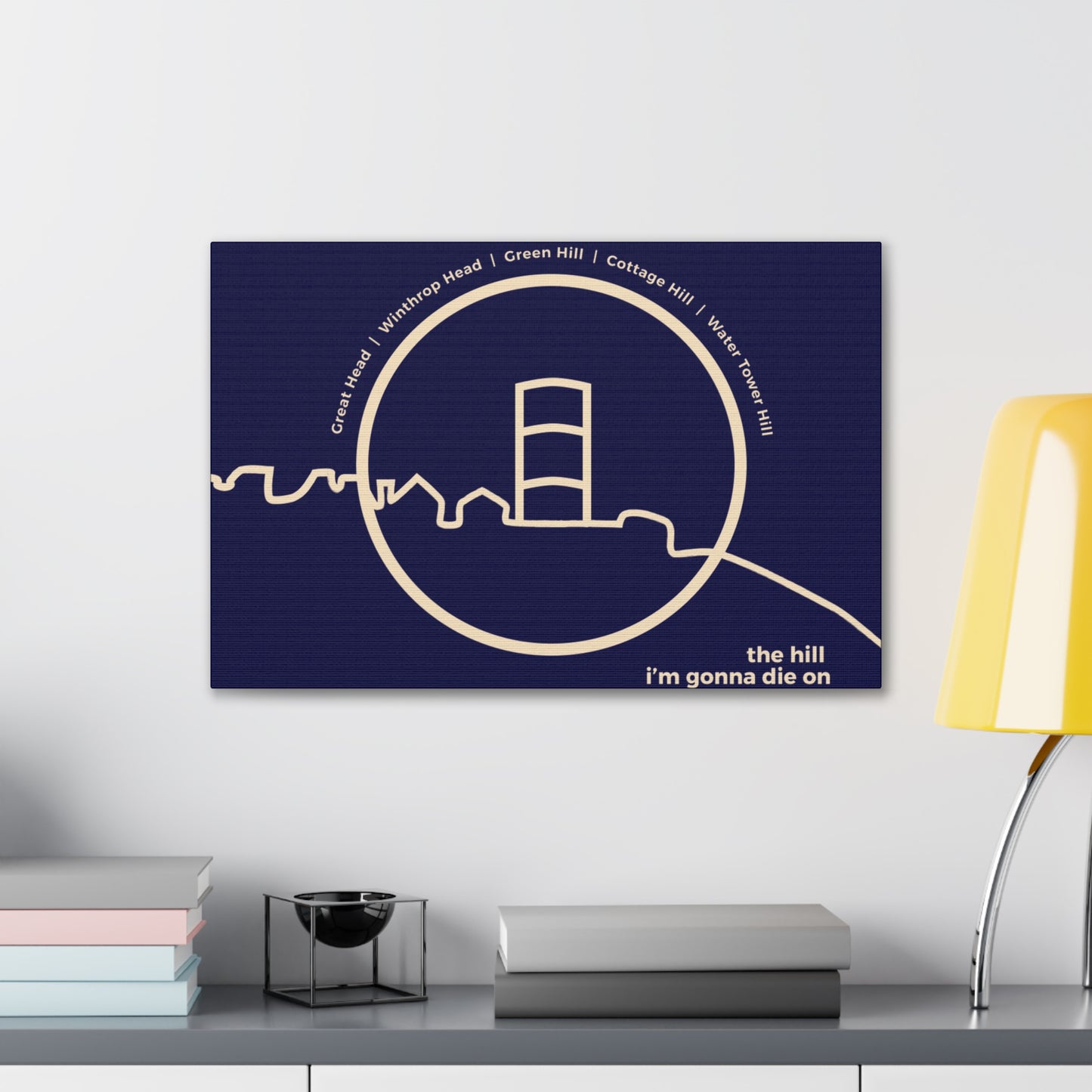 the hill i'm gonna die on - Winthrop, MA - canvas print